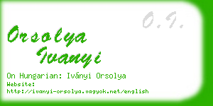 orsolya ivanyi business card